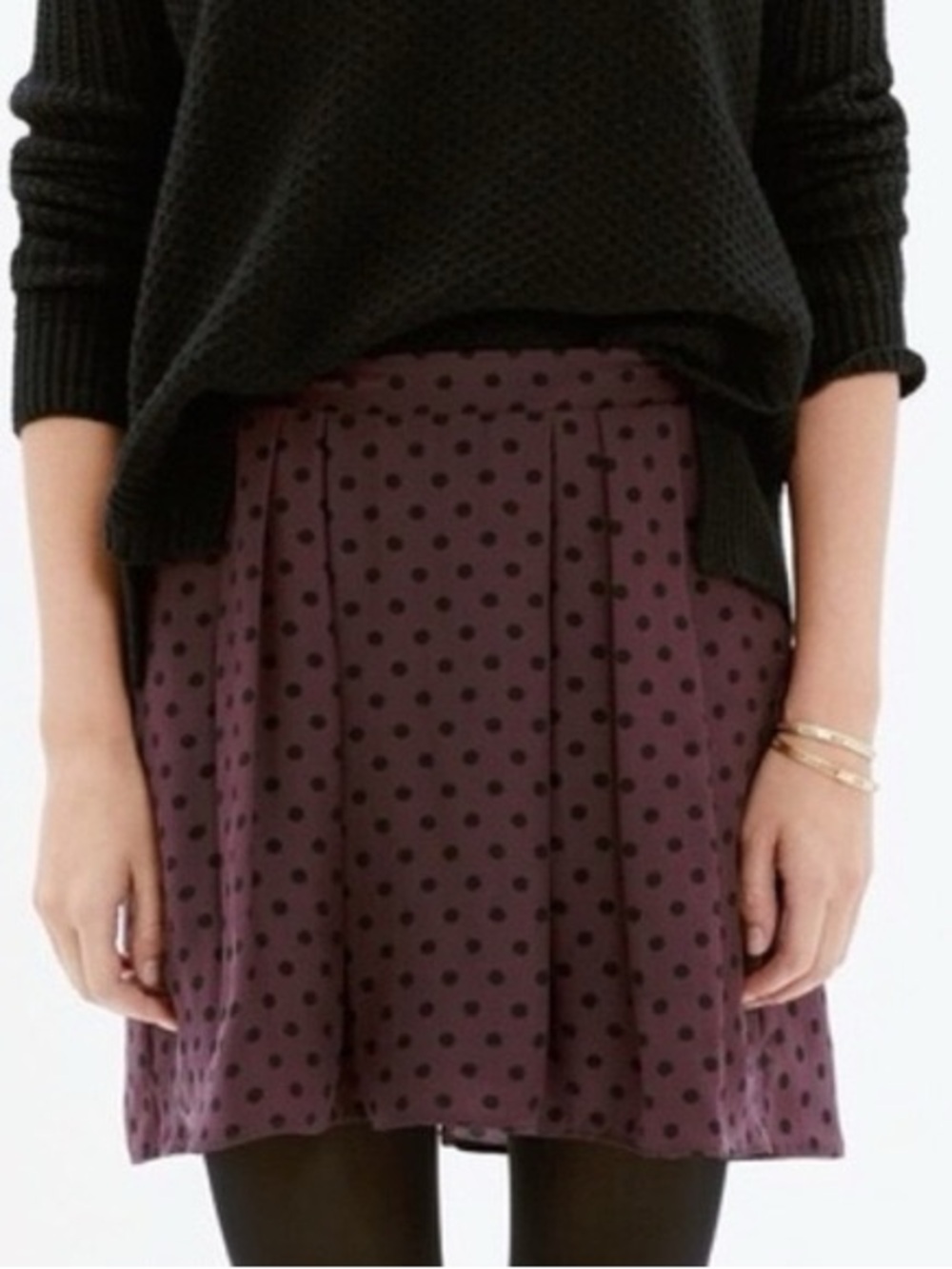 MADEWELL Polka Dot Mini Skirt